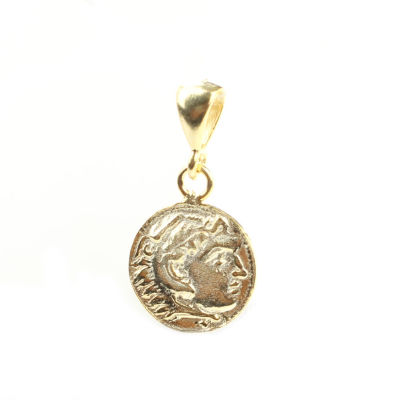 14 Ayar Altın Sezar Figürlü Madalyon Kolye Ucu - 1