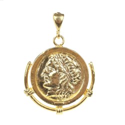 14 Ayar Altın Sezar Figürü Madalyon Kolye Ucu - Nusrettaki
