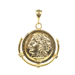 14 Ayar Altın Sezar Figürü Madalyon Kolye Ucu - Nusrettaki (1)