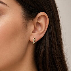 14 Ayar Altın Sonsuzluk Çocuk Küpesi - Nusrettaki (1)