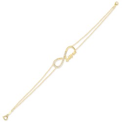 Nusrettaki - 14K Gold Name & Infinity Bracelet