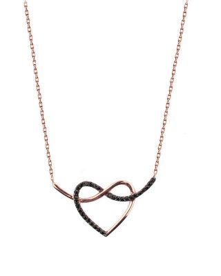 14K Gold Eternity & Heart Necklace - 2