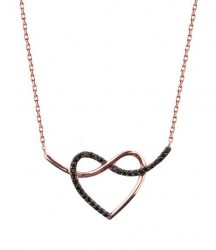 14K Gold Eternity & Heart Necklace - 3