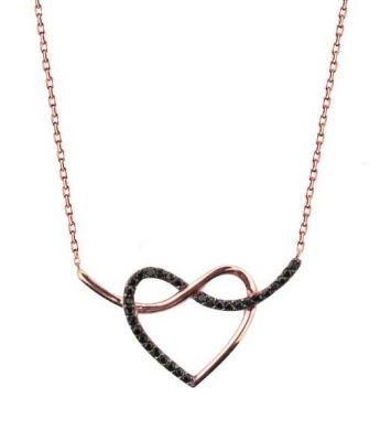 14K Gold Eternity & Heart Necklace - 3