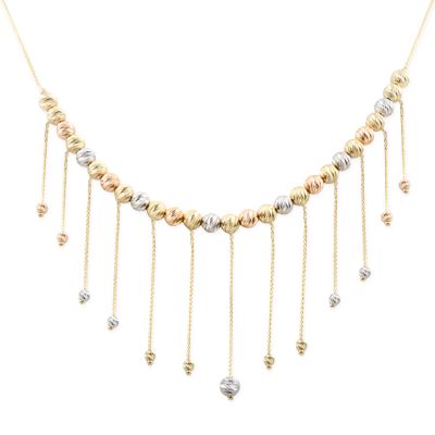 14 Ayar Altın Süzme Dorikka Kolye - 1