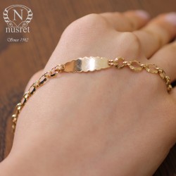 Nusrettaki - 14K Gold Identification Kids Bracelet