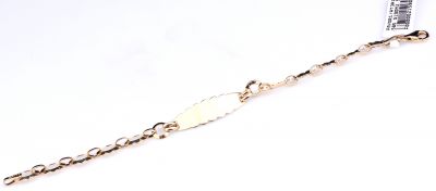 14K Gold Identification Kids Bracelet - 4