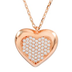 14K Rose Gold Heart Figure Necklace - Nusrettaki
