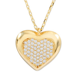 14K Rose Gold Heart Figure Necklace - Nusrettaki (1)