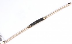 14K Gold Bracelet for Kids with Diamond Like Cz's - Nusrettaki (1)