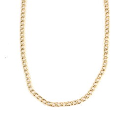 14 Ayar Altın Taşsız Gurmet Zincir Kolye - 3