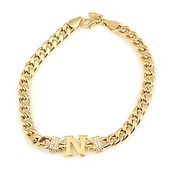 14 Ayar Altın Taşsız Harfli İnce Gurmet Zincir Kolye - 2