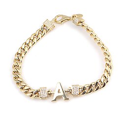 14 Ayar Altın Taşsız Harfli Kalın Gurmet Zincir Kolye - 4