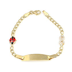 14 Ayar Altın Uğur Böceği Ve Sonsuzluk Model Gurme Zincir Çocuk Bilekliği - Nusrettaki