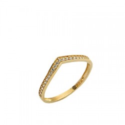 14 Ayar Altın V Yüzük - 5