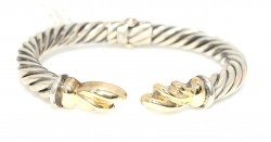 14K Gold Twisted Wire Bangle Bracelets - Nusrettaki (1)