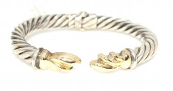 14K Gold Twisted Wire Bangle Bracelets - Nusrettaki (1)
