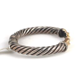 14K Gold Twisted Wire Bangle Bracelets - 4