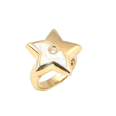 14 Ayar Altın Yıldız Model Yüzük - 1