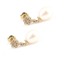 14 Ayar Altın Yonca Model Küpe - Nusrettaki (1)