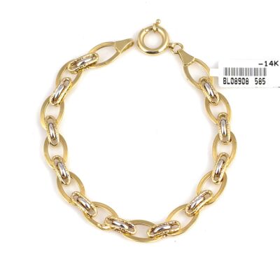 14 Ayar Altın Zarif İnce Bileklik - 1