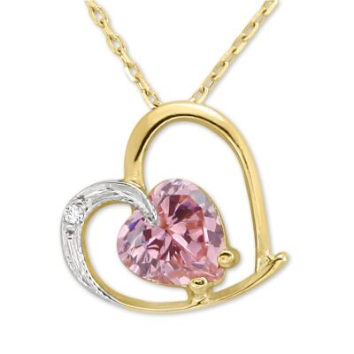 14K Gold Elegant Heart Necklace - 2
