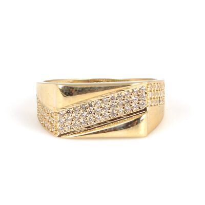 14 Ayar Altın Zirkon Taşlı Yüzük - 2