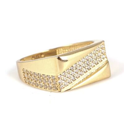 14 Ayar Altın Zirkon Taşlı Yüzük - 3