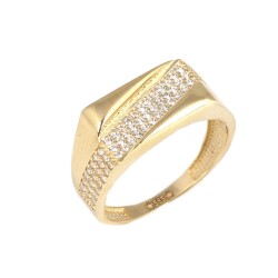 14 Ayar Altın Zirkon Taşlı Yüzük - Nusrettaki