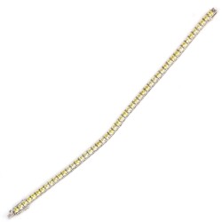 14 Ayar Beyaz Altın Sitrin Taşlı Su Yolu Bileklik - Nusrettaki (1)