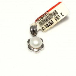 14K Gold Flowers & Pearl Necklace - 3