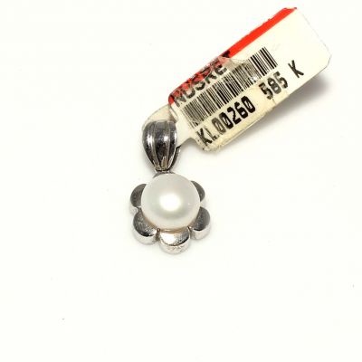 14K Gold Flowers & Pearl Necklace - 3