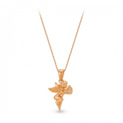 Nusrettaki - 14K Gold 0,01 ct Diamond Eros Necklace