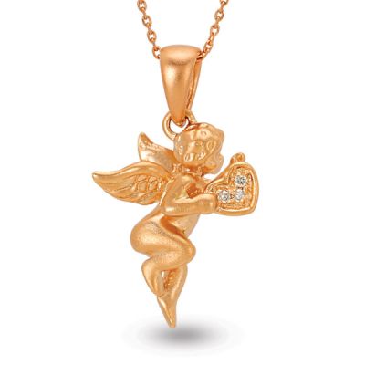 14K Gold 0,01 ct Diamond Eros Necklace - 2