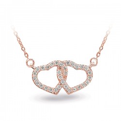 14K Gold 0,19 ct Diamond Intimate Heart Necklace - Nusrettaki