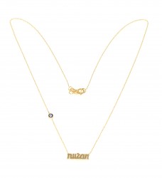 14K Gold A Letter Necklace - Nusrettaki (1)