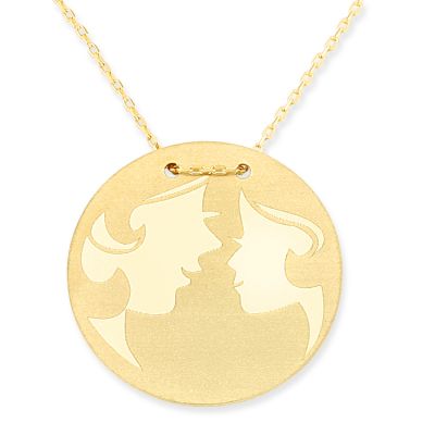 14 Carat Gold Plate Mother Necklace - 1