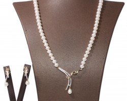 14K Gold Infinity Jewelry Set with Pearl - Nusrettaki