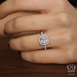 1,49 ct Prenses Kesim Pırlanta Tek Taş Yüzük - Nusrettaki