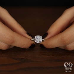 1,49 ct Prenses Kesim Pırlanta Tek Taş Yüzük - Nusrettaki