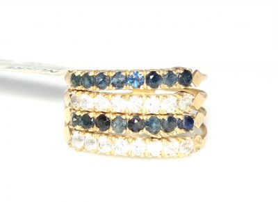 14K Gold 4 Wires Ring With Cz - 6