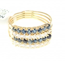 14K Gold 4 Wires Ring With Cz - 8