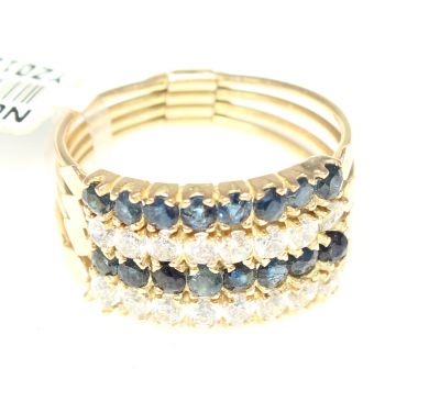 14K Gold 4 Wires Ring With Cz - 8