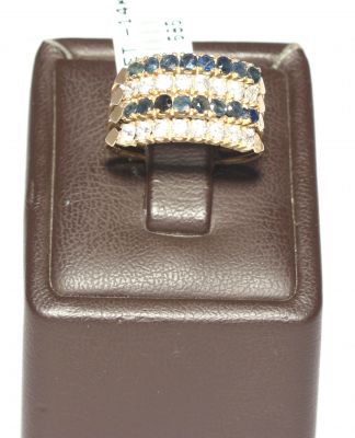 14K Gold 4 Wires Ring With Cz - 9