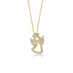 14K Gold Angel Design Necklace - Nusrettaki