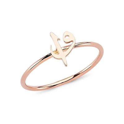 14K Gold Arabic Elif and Vav Script Ring – Elegant Symbolic Jewelry - 1