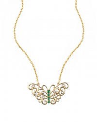 14K Gold Butterfly Necklace - 3