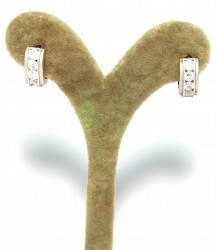 14K Gold C Model Hoop Earrings - Nusrettaki (1)