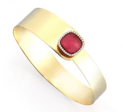 14K Gold Bracelet with Ruby - 1