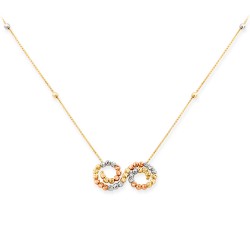 14K Gold Dorica Beads Designer Infinity Necklace - 3